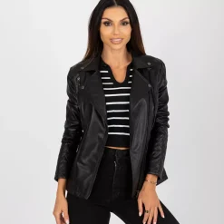 JEANS Takit>Garoff Haylen keinonahkatakki musta