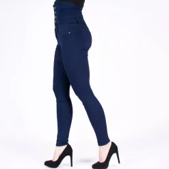 JEANS Farkut></noscript>Girl Vivi Buttoned high waist stretchfarkut t.sininen