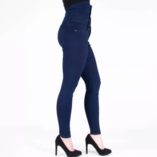 JEANS Farkut>Girl Vivi Buttoned high waist stretchfarkut t.sininen