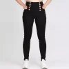 JEANS Farkut>Girl Vivi Buttons stretch-housut musta