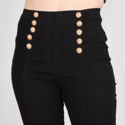 JEANS Farkut></noscript>Girl Vivi Buttons stretch-housut musta