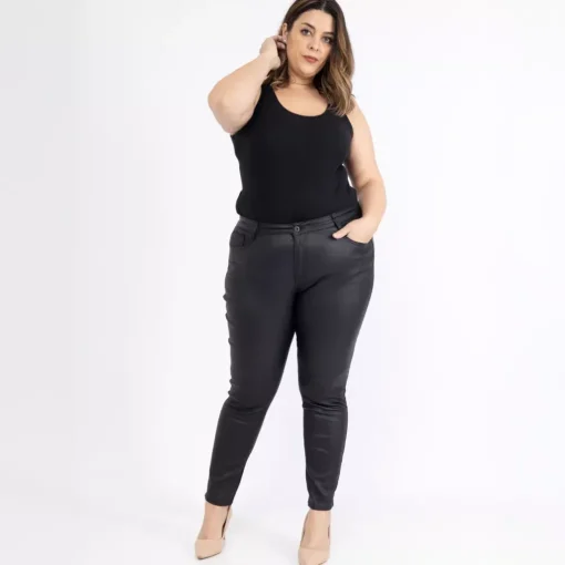 JEANS Housut | Plus!>Girl Vivi Coated housut musta