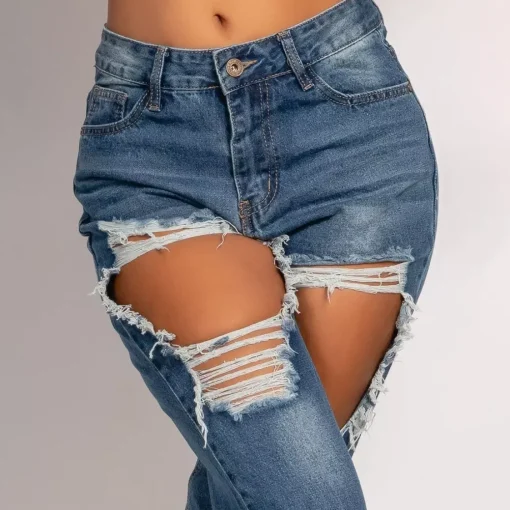 JEANS Farkut>Girl Vivi Mom Super Ripped farkut sininen