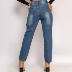 JEANS Farkut></noscript>Girl Vivi Mom Super Ripped farkut sininen