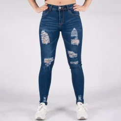 JEANS Farkut>Girl Vivi push up stretchfarkut t.sininen