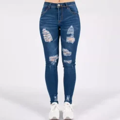JEANS Farkut>Girl Vivi push up stretchfarkut t.sininen