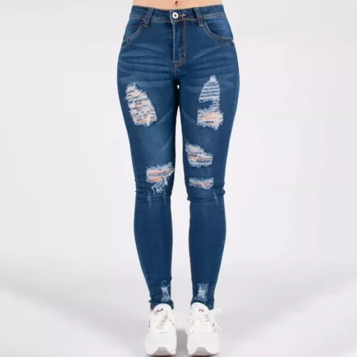 JEANS Farkut>Girl Vivi push up stretchfarkut t.sininen