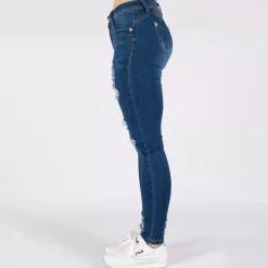 JEANS Farkut></noscript>Girl Vivi push up stretchfarkut t.sininen