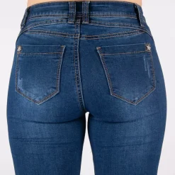 JEANS Farkut></noscript>Girl Vivi push up stretchfarkut t.sininen