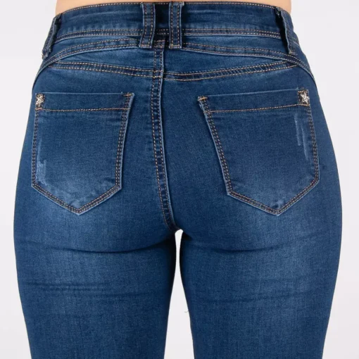 JEANS Farkut>Girl Vivi push up stretchfarkut t.sininen