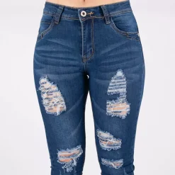 JEANS Farkut></noscript>Girl Vivi push up stretchfarkut t.sininen