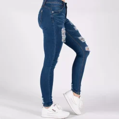JEANS Farkut></noscript>Girl Vivi push up stretchfarkut t.sininen
