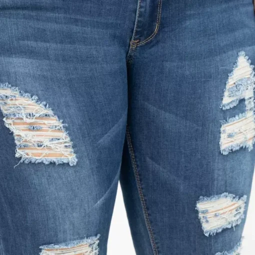 JEANS Farkut | Plus!>Girl Vivi revityt stretchfarkut sininen
