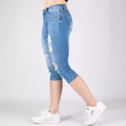 JEANS Shortsit Ja Caprit | Farkut>Girl Vivi Ripped farkkucaprit v.sininen