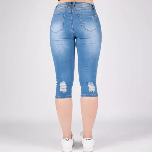 JEANS Shortsit Ja Caprit | Farkut>Girl Vivi Ripped farkkucaprit v.sininen