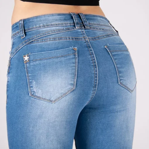JEANS Shortsit Ja Caprit | Farkut>Girl Vivi Ripped farkkucaprit v.sininen