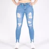 JEANS Farkut>Girl Vivi ripped skinny stretchfarkut vaaleansininen