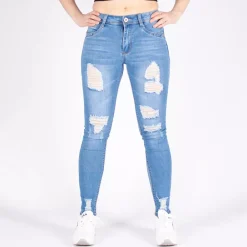 JEANS Farkut>Girl Vivi ripped skinny stretchfarkut vaaleansininen