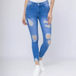 JEANS Farkut>Girl Vivi ripped skinny stretchfarkut sininen