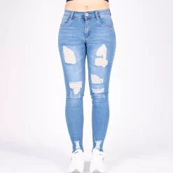 JEANS Farkut>Girl Vivi ripped skinny stretchfarkut vaaleansininen