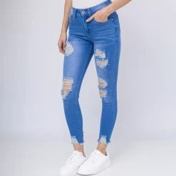JEANS Farkut>Girl Vivi ripped skinny stretchfarkut sininen