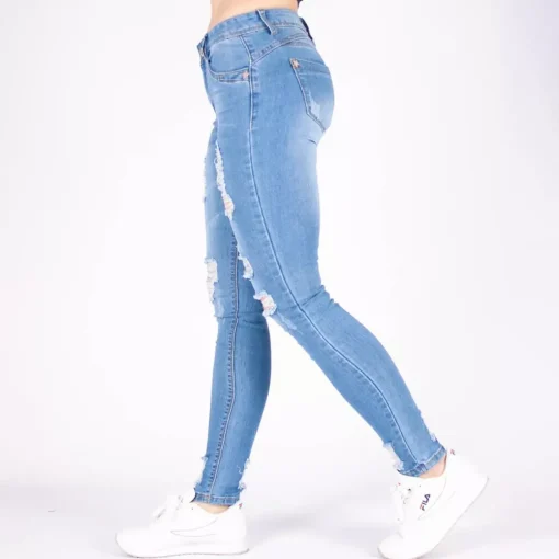 JEANS Farkut>Girl Vivi ripped skinny stretchfarkut vaaleansininen