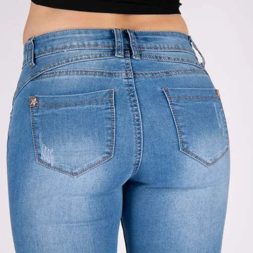 JEANS Farkut>Girl Vivi ripped skinny stretchfarkut vaaleansininen