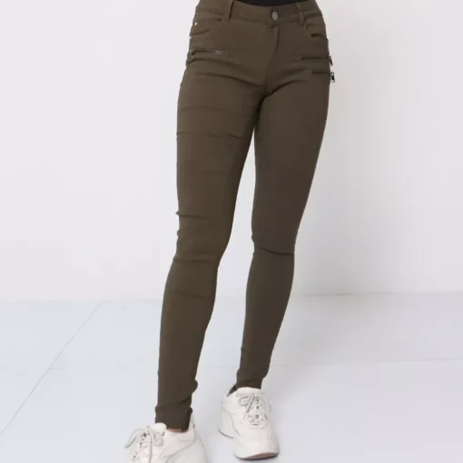 JEANS Farkut>Girl Vivi stretchfarkut khaki dark