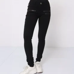 JEANS Farkut></noscript>Girl Vivi stretchfarkut musta