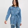 JEANS Takit>G-Smack Hazel farkkutakki vyöllä sininen