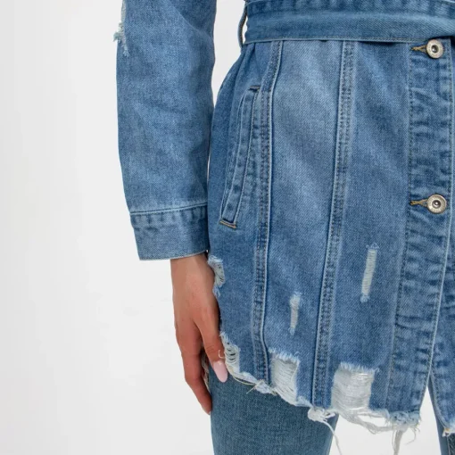 JEANS Takit>G-Smack Hazel farkkutakki vyöllä sininen