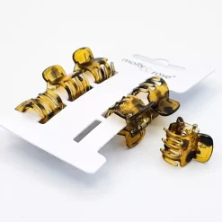 JEANS Hiustarvikkeet>Hainhammasklipsi 1.5 cm tortoise 6 kpl