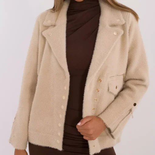 JEANS Takit>Hanoi Biker villaneuletakki beige