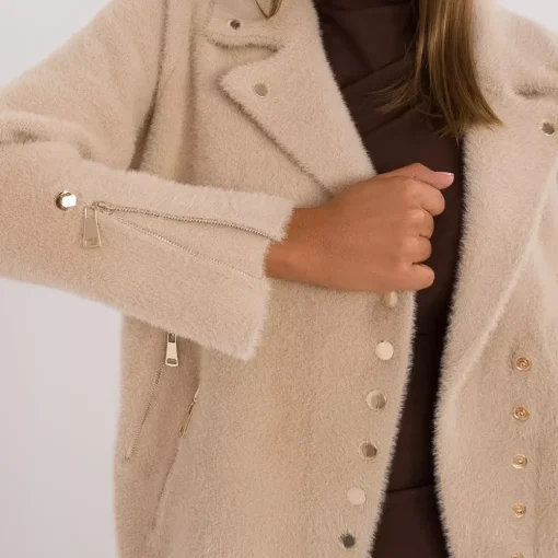 JEANS Takit>Hanoi Biker villaneuletakki beige