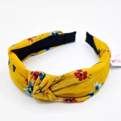 JEANS Hiustarvikkeet>Hiuspanta solmu/kukkakuvio mustard