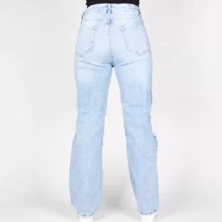 JEANS Farkut></noscript>i8DENIM revityt strechfarkut vaaleansininen