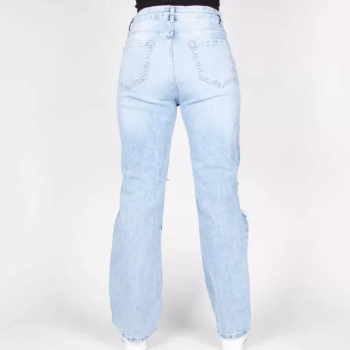 JEANS Farkut>i8DENIM revityt strechfarkut vaaleansininen