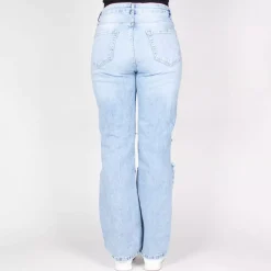 JEANS Farkut></noscript>i8DENIM revityt strechfarkut vaaleansininen