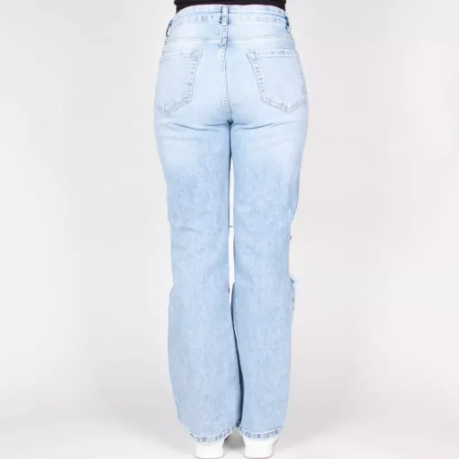 JEANS Farkut>i8DENIM revityt strechfarkut vaaleansininen