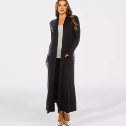 JEANS Takit>JSL Leona extrapitkä trikootakki musta