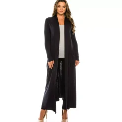 JEANS Takit>JSL Leona extrapitkä trikootakki musta