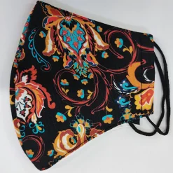 JEANS Kasvosuojat>Kasvosuoja puuvillainen kuvioitu turkoosi/oranssi
