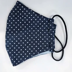JEANS Kasvosuojat>Kasvosuoja puuvillainen polka/denimsininen