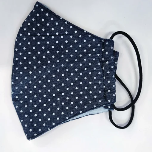 JEANS Kasvosuojat>Kasvosuoja puuvillainen polka/denimsininen