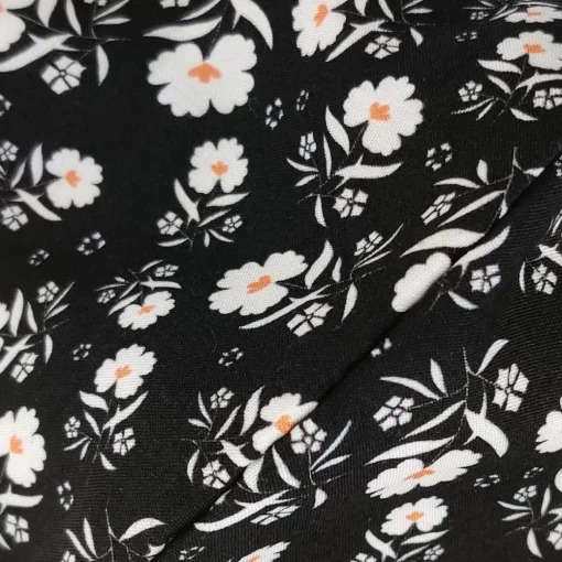 JEANS Kasvosuojat>Kasvosuoja puuvillainen valkoiset pikkukukat musta