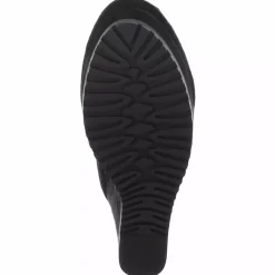 JEANS Kengät></noscript>Keinomokkaiset kiilakorkosaappaat musta