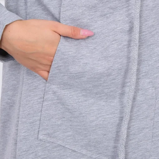 JEANS Takit>Kesi Base trikootakki hupulla vaaleanharmaa
