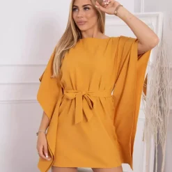 JEANS Minimekot></noscript>Kesi Batwing minimekko mustard