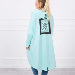JEANS Takit | Plus!>Kesi Believe trikootakki hupulla aqua