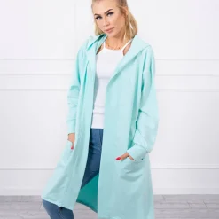 JEANS Takit | Plus!></noscript>Kesi Believe trikootakki hupulla aqua